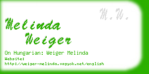 melinda weiger business card